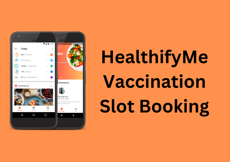 HealthifyMe vaccination Slot Booking